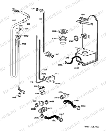 Взрыв-схема посудомоечной машины Juno Electrolux F45250VI - Схема узла Hydraulic System 272
